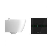 Wandcloset IPEE T5 230V Premium Rimless Incl Softclose Zitting Infrarood Sensor Zwart Wit