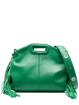 Maje mini sac porté épaule Miss M en cuir - Vert