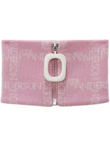 JW Anderson écharpe à imprimé monogrammé - Rose