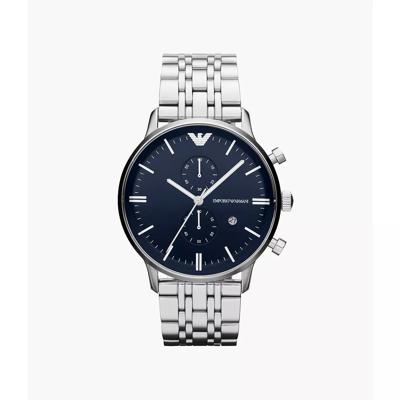 Emporio Armani Heren Gianni chronograaf roestvrij stalen armbandhorloge 43 mm AR1648