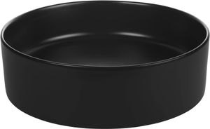 Saqu Sink ronde waskom Ø40x14,5cm keramiek glanzend zwart