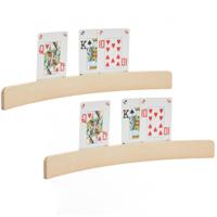 Engelhart Speelkaarthouder - 2x - hout - 35 cm