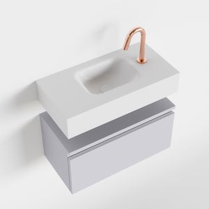 Toiletmeubel Mondiaz Andor | 60 cm | Meubelkleur Cale | Lex vrijhangend wastafel Talc Midden | 1 kraangat