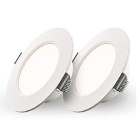 HOFTRONIC™ Set van 2 Georgia LED platte Inbouwspots wit - inbouwdiepte 25mm - 3W 155lm - Rond - 4000K Neutraal Wit - Ø100 mm - IP20 voor binnen HOFTRONIC™ Set van 2 Georgia LED platte Inbouwspots wit - inbouwdiepte 25mm - 3W 155lm - Rond - 4000K Neutraal Wit - Ø100 mm - IP20 voor binnen