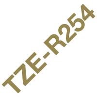 Brother Brother TZe-R254 - Glänzend - Gold auf W Labeltape Tapekleur: Wit Tekstkleur: Goud 4 m