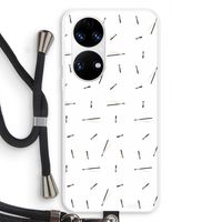 Hipster stripes: Huawei P50 Transparant Hoesje met koord