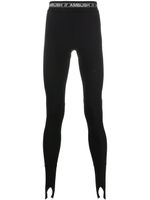 AMBUSH legging à taille à logo - Noir