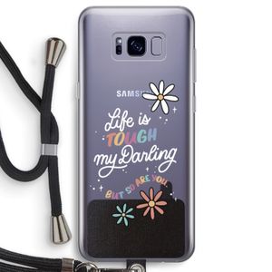 Tough Life: Samsung Galaxy S8 Transparant Hoesje met koord