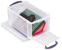 Really Useful Box opbergdoos 8 liter met opening aan de voorkant, transparant