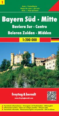 Wegenkaart - landkaart 1 Beieren zuid - Bayern sud | Freytag & Berndt