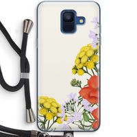 Wilde bloemen: Samsung Galaxy A6 (2018) Transparant Hoesje met koord