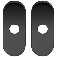 WC rozet paar zwart ovaal rozet