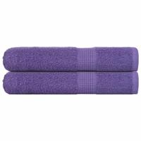 VidaXL Handdoeken 2 st 100x200 cm 360 g/m² 100% katoen paars VidaXL Handdoeken 2 st 100x200 cm 360 g/m² 100% katoen paars