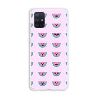 Smiley watermeloenprint: Galaxy A71 Transparant Hoesje