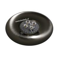 LED spot MR16 4Watt rond NIKKEL dimbaar (12 Volt)