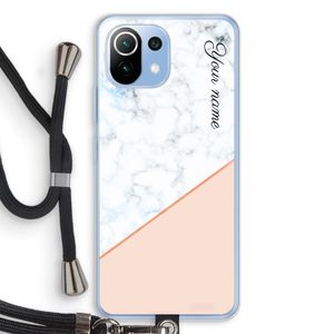 Marmer in stijl: Xiaomi Mi 11 Lite Transparant Hoesje met koord