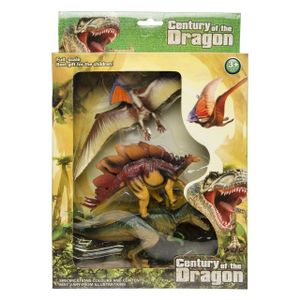 3x Plastic dino speelgoed figuren voor kinderen