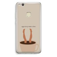Aggressively drinks coffee: Huawei Ascend P10 Lite Transparant Hoesje