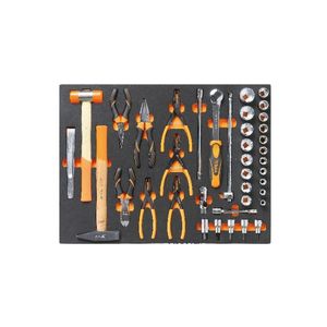 Beta MB39 Zachte foam inlegbak met 1/2" dopsleutels | tangen en luchtgereedschap - 024504239 024504239