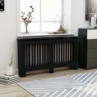 Radiatorombouw 152x19x81 cm MDF zwart