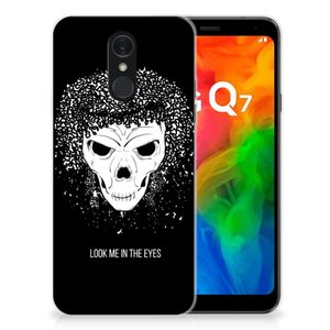 Silicone Back Case LG Q7 Skull Hair