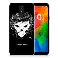 Silicone Back Case LG Q7 Skull Hair