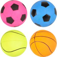 Hondenspeelgoed Rubber Alvin Sportbal Neon - 10 cm 10 cm Flamingo Multicolor - thumbnail