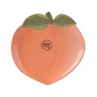 Decoris Bord dolomiet 16cm perzikvorm