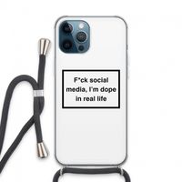 I'm dope: iPhone 13 Pro Max Transparant Hoesje met koord