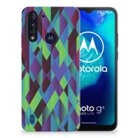 Motorola Moto G8 Power Lite | TPU Hoesje | Abstract Green Blue Motorola Moto G8 Power Lite | TPU Hoesje | Abstract Green Blue