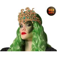 Verkleed haarband/hoofdband met Snakes - goud - meisjes/dames - Evil queen/Halloween/Medusa