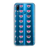 Smiley watermeloenprint: Huawei P20 Lite Transparant Hoesje