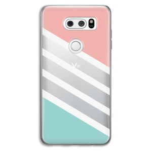 Strepen pastel: LG V30 Transparant Hoesje