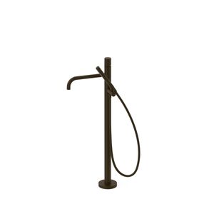 Vrijstaande badkraan Tres Study Exclusive | Hoogte uitloop 67.4 cm | Draaibare uitloop | Mengkraan | Rond | Zwart brons