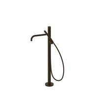 Vrijstaande badkraan Tres Study Exclusive | Hoogte uitloop 67.4 cm | Draaibare uitloop | Mengkraan | Rond | Zwart brons