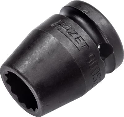 HAZET Krachtdopsleutel 900SZ-15 · 1/2 inch (12,5 mm) vierkant hol · Buitentwaalfkant tractieprofiel · SW 15 mm