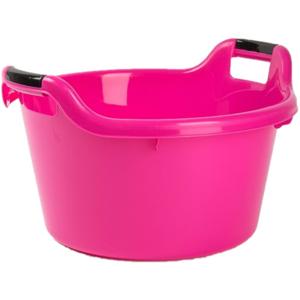 Plastic Forte Afwasbak - Set van 2x stuks - 15L - roze - 42 x 40 x 25 cm - met handvatten - teiltje