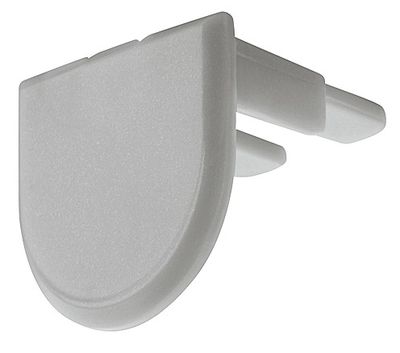 Eindkap aluminium profiel 18x17mm kunststof rond