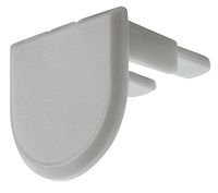 Eindkap aluminium profiel 18x17mm kunststof rond
