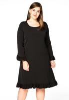 Yoek Jurk met ruches COSI | Zwart | Maat 38/40