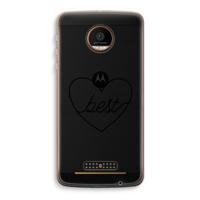Best heart black: Motorola Moto Z Force Transparant Hoesje