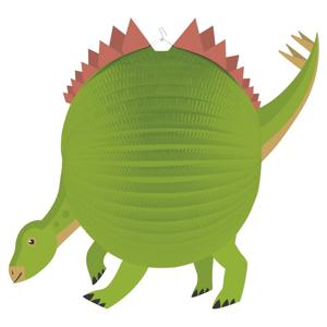 Dinosaurus bol lampion - Dia 25 cm - Dieren thema - Groen