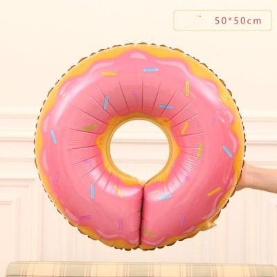 4 PC'S donut Candy Ice Cream gevormde folie ballonnen gelukkige verjaardagsdecoratie grote opblaasbare helium (roze Dount)