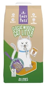 EASYPETS BIODEGRADABLE CLASSIC HOUTKORRELS KATTENBAKVULLING 20 LTR