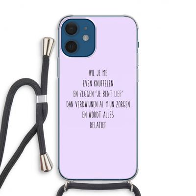 Relatief: iPhone 12 Transparant Hoesje met koord
