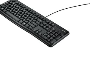 Logitech K120 Corded Keyboard toetsenbord Kantoor USB QWERTY US International Zwart