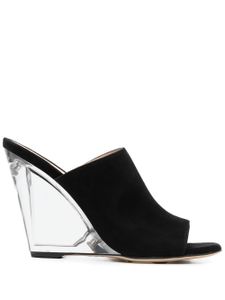 Stuart Weitzman mules Sue à talon transparent - Noir