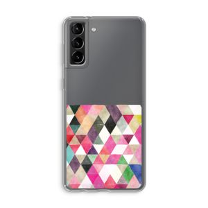 Gekleurde driehoekjes: Samsung Galaxy S21 Plus Transparant Hoesje