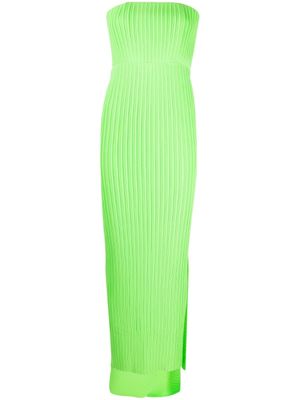 Solace London robe-bustier longue à plis - Vert