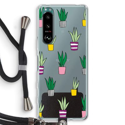 Sanseveria: Sony Xperia 5 III Transparant Hoesje met koord